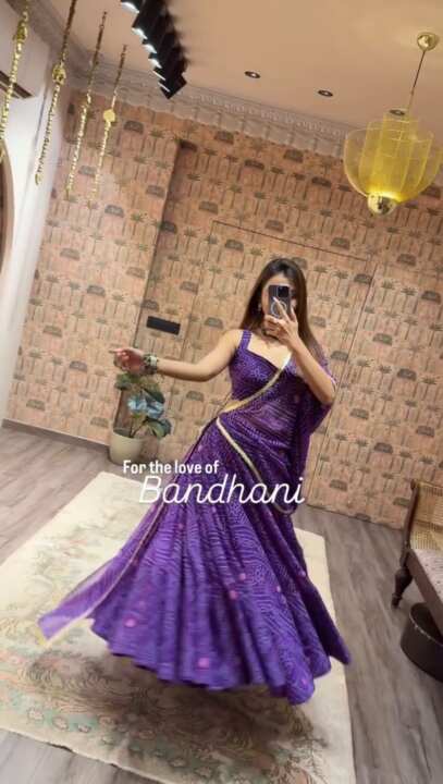 Exclusive Printed Georgette Full Stitched Lehenga Choli - View 6