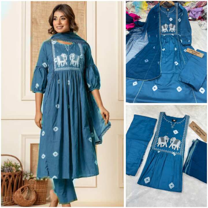 PURE RAYON COTTON KURTA SET - View 9