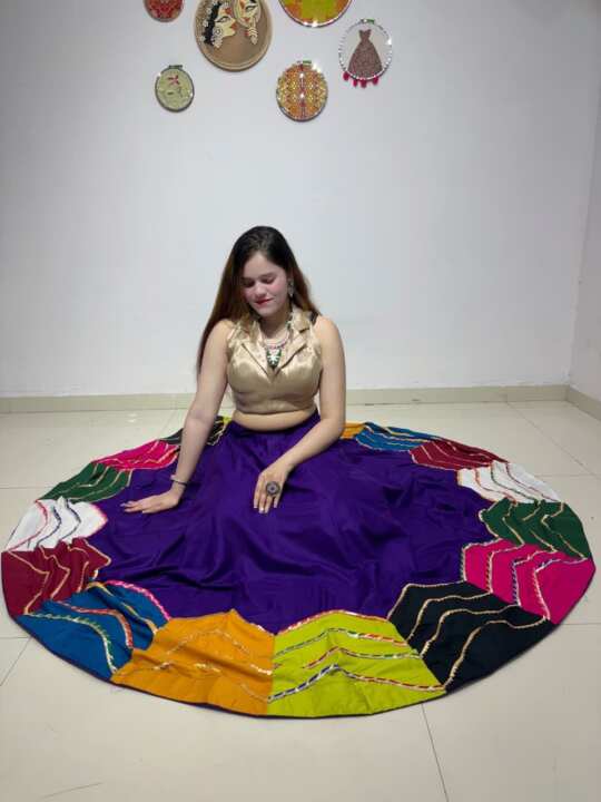 Exclusive Printed Georgette Full Stitched Lehenga Choli - View 2