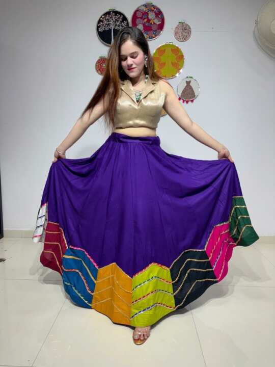 Exclusive Printed Georgette Full Stitched Lehenga Choli - View 1