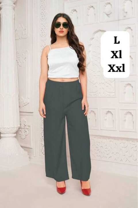 Rayon Palazzo Pants – Deep Bottle Green