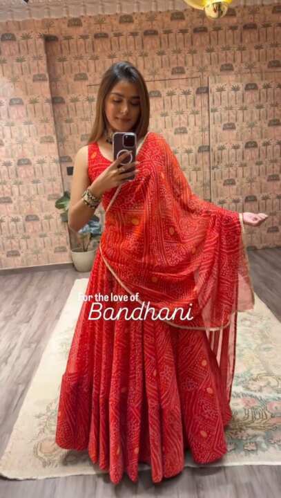 Exclusive Printed Georgette Full Stitched Lehenga Choli - View 5