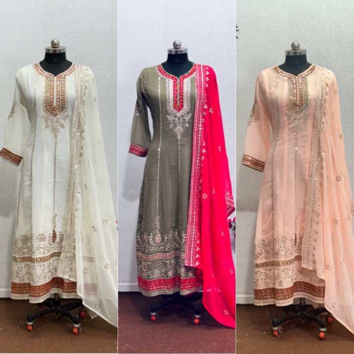 Party Wear Heavy Gown With Dupatta - View 7