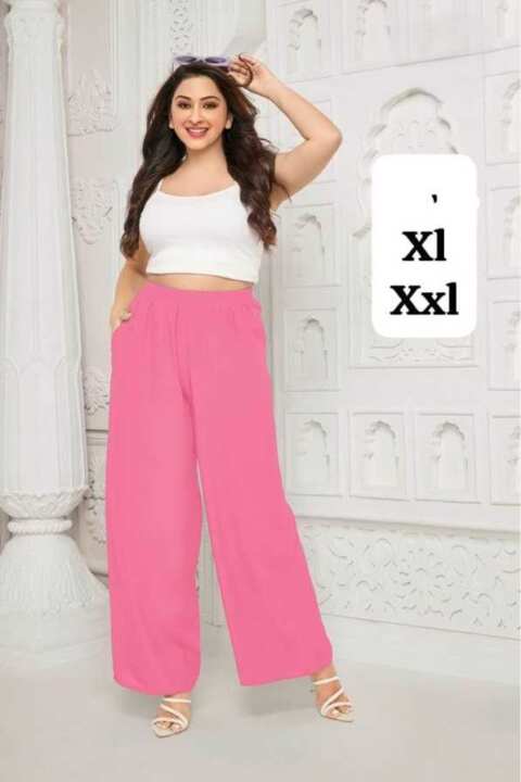 Rayon Palazzo Pants – Vibrant Baby Pink