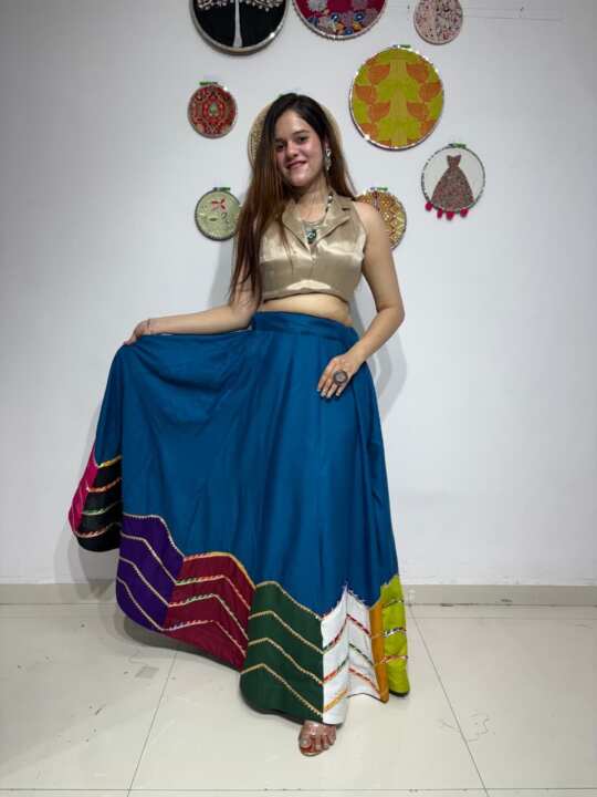 Exclusive Printed Georgette Full Stitched Lehenga Choli - View 3
