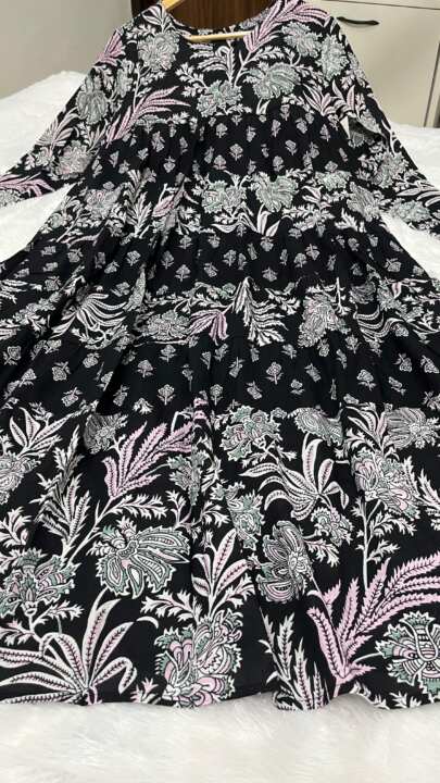 printed cotton ghera kurta & pant or dupatta set - View 7